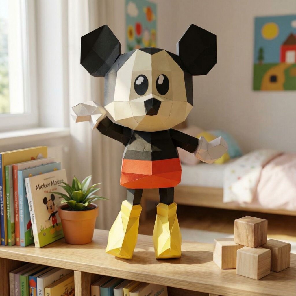 Papercraft de Mickey en origami