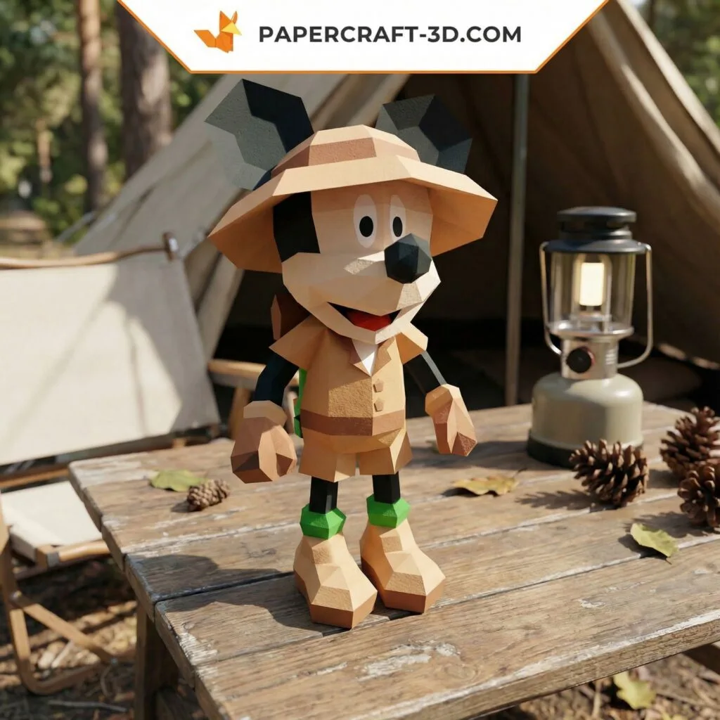 Papercraft Polochon en origami 3D