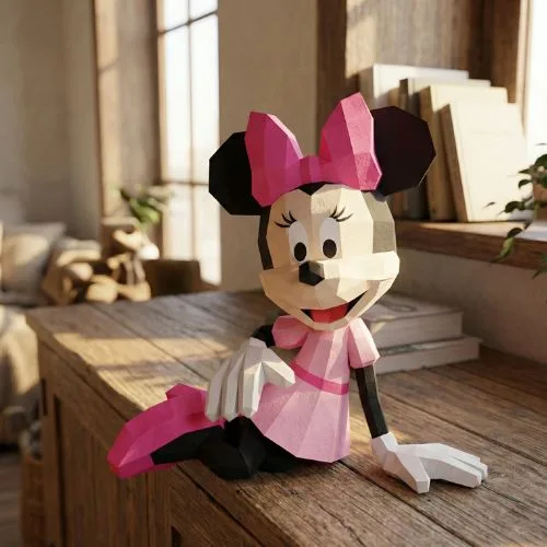 Minnie Mouse Papercraft als 3D-Origami