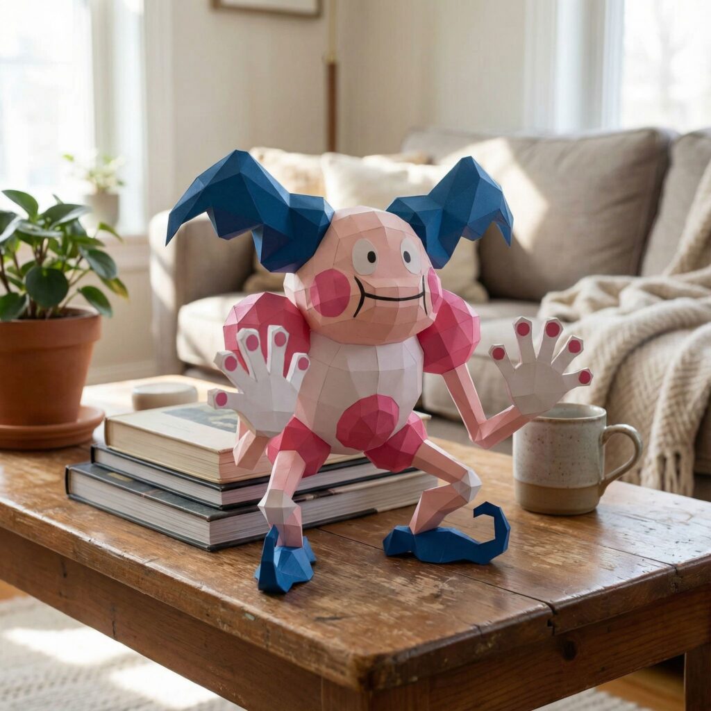 Papercraft de Mr Mime en origami 3D