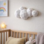 Papercraft di nuvole per asilo in origami 3D