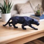 Papercraft de panthère noire en origami 3D