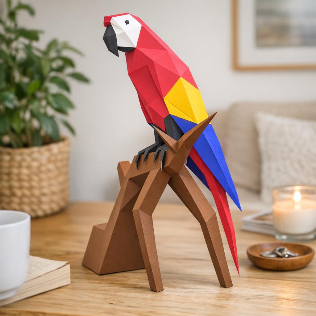 Papercraft d'oiseau en origami 3D