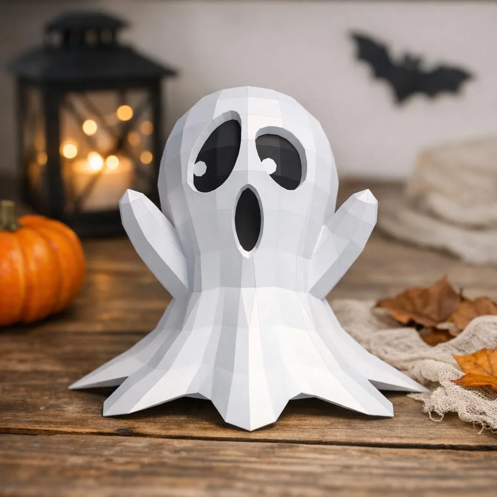 Papercraft eines kleinen Origami-Gespensts