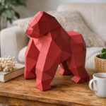 Papercraft kleiner Gorilla als 3D-Origami