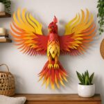 Papercraft di fenice in origami 3D