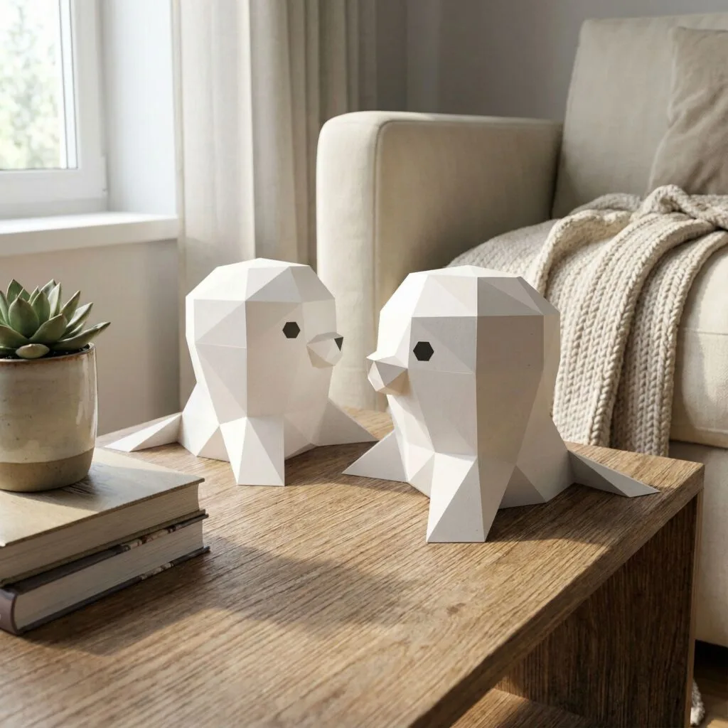 Cute Seal 3D Origami Papercraft