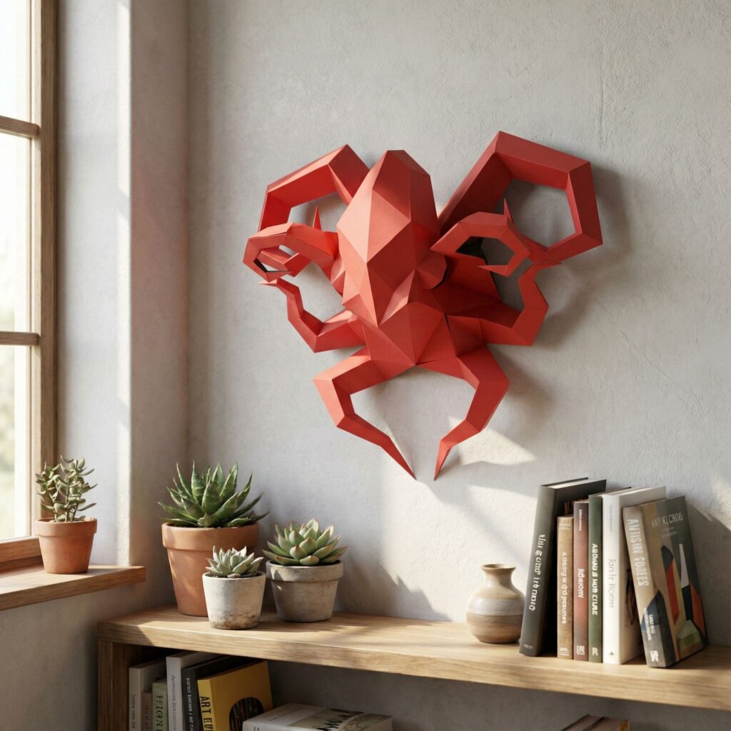 Papercraft de pieuvre en origami 3D