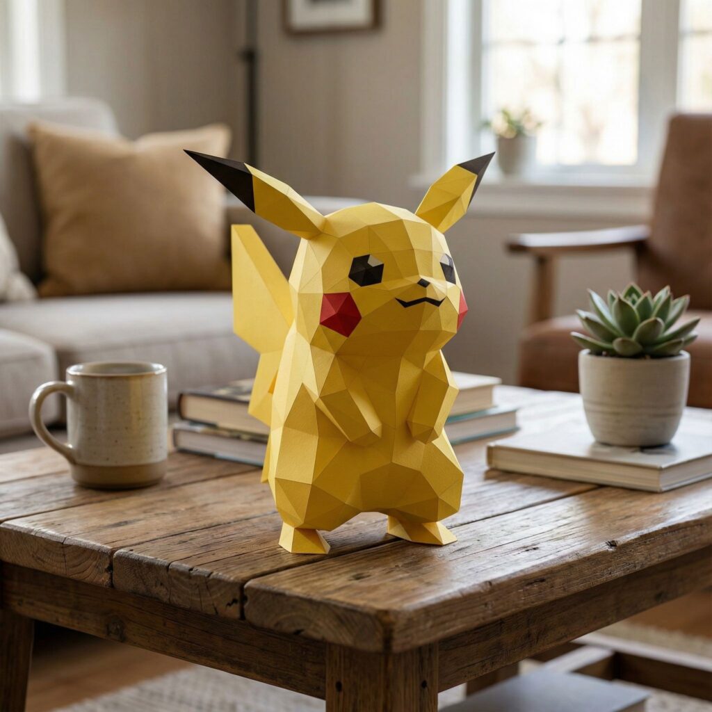 Papercraft de Pikachu en origami