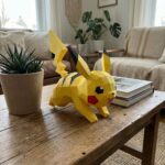 Papercraft von Pikachu im Lauf als 3D-Origami