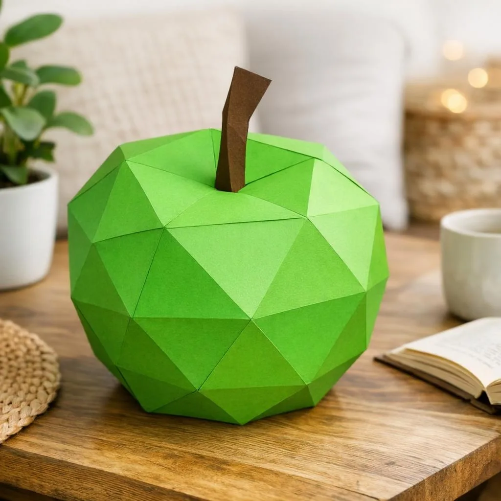 Papercraft Apfel als 3D-Origami
