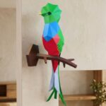 Papercraft de Quetzal en origami 3D