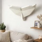 Papercraft staart van walvis in 3D-origami, weergave 2