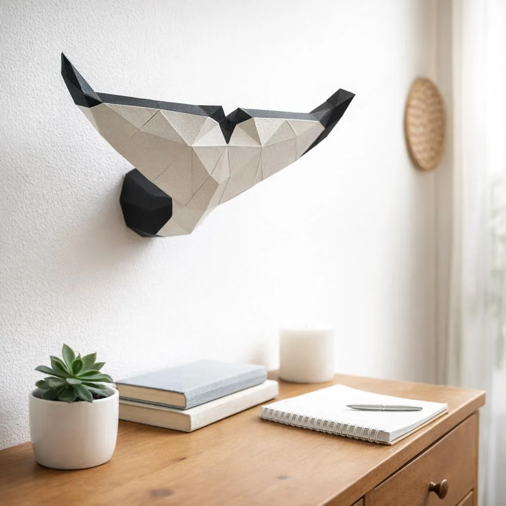 3D origami orca tail papercraft