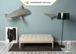 Hamerhaai papercraft 3D origami, weergave 2