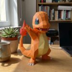 Papercraft de Charmander Pokémon en origami