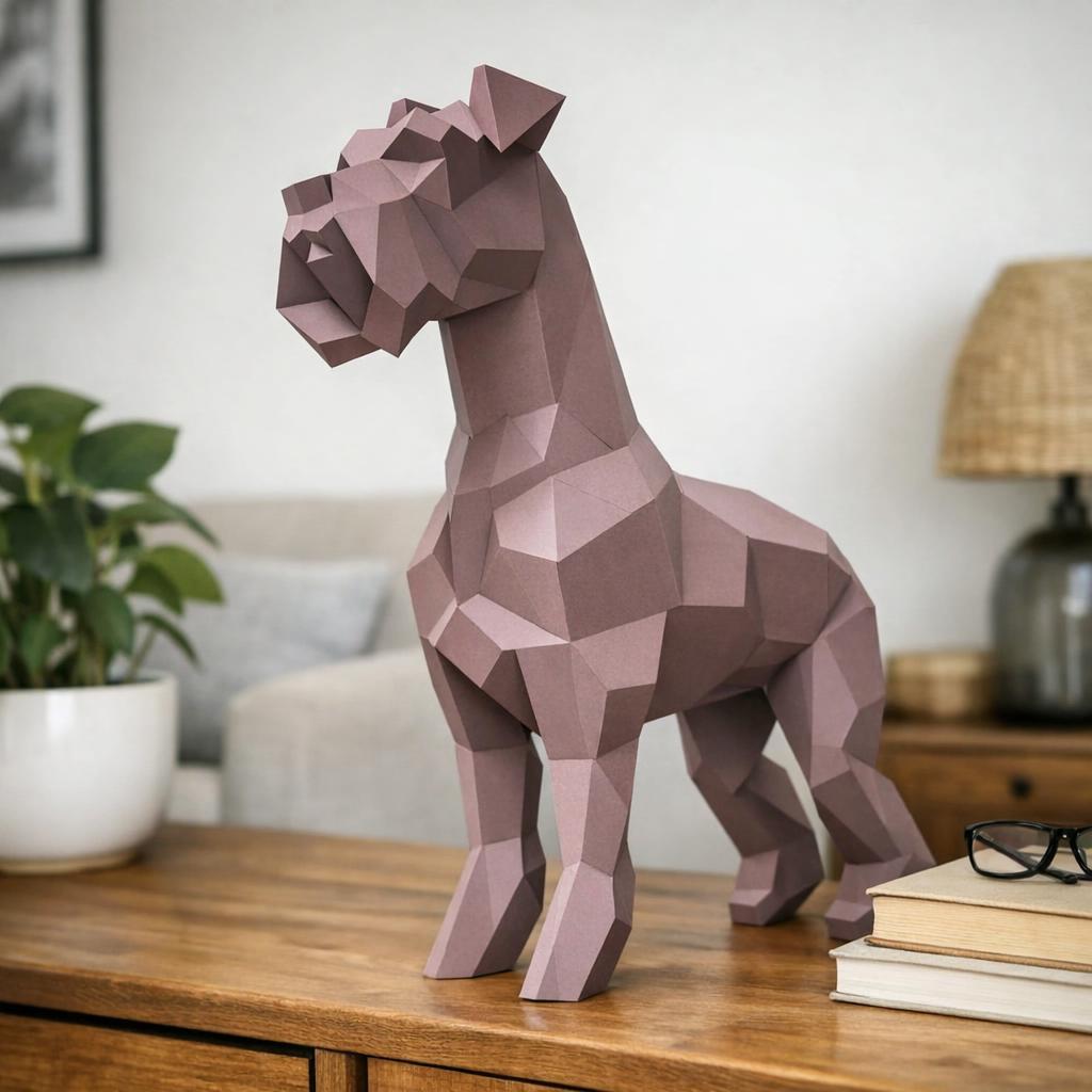 Papercraft de Border Collie en origami 3D