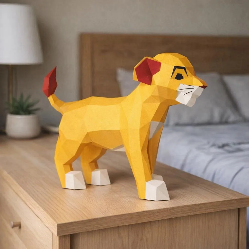 Papercraft de pingouin debout en origami 3D