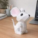 Papercraft de souris en origami 3D