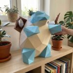 Papercraft de Blastoise Pokémon em origami 3D
