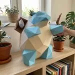 Origami 3D Tortank Pokémon papercraft, weergave 2