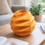 3D Origami Round Vase Papercraft