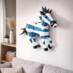 Papercraft de zèbre en origami 3D