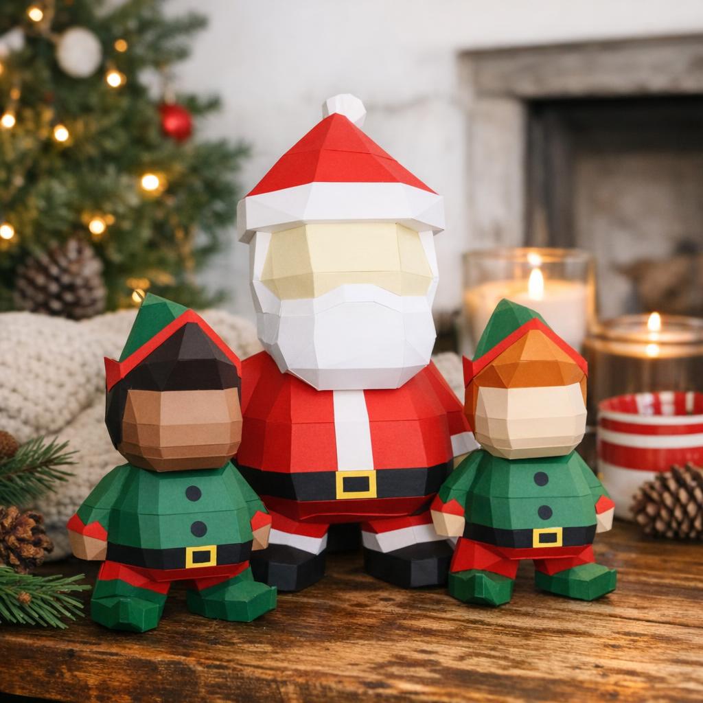 Papercraft décoration de Noël en origami