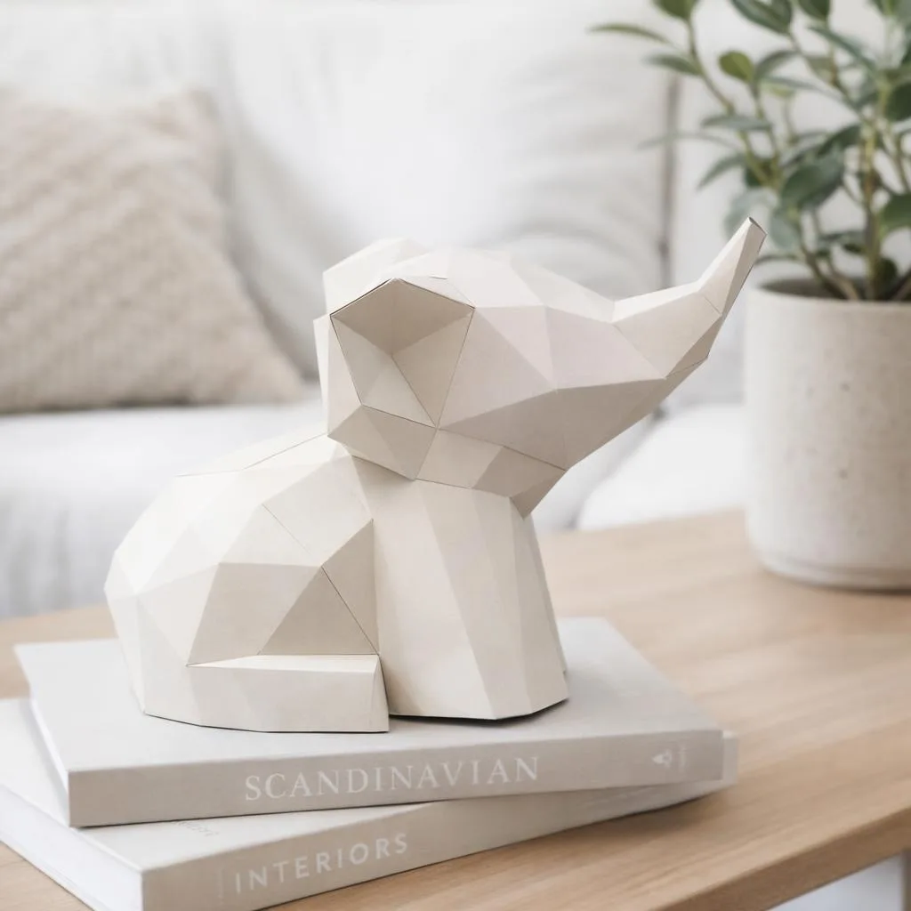 Baby Elephant Origami Papercraft