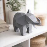 Papercraft d'éléphant en origami 3D