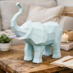 Papercraft di elefante barrito in origami 3D
