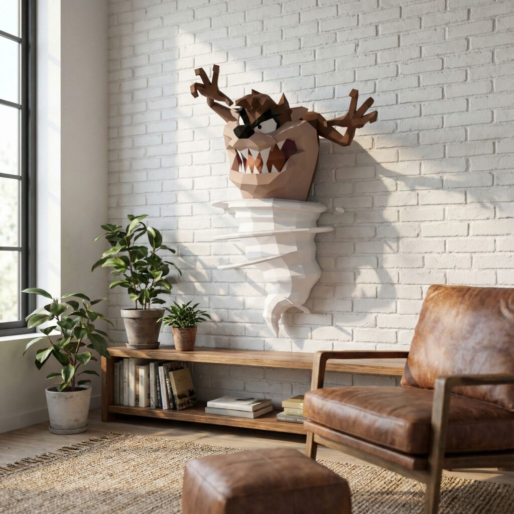 Papercraft Demônio da Tasmânia em origami 3D Papercraft Demônio da Tasmânia em origami 3D