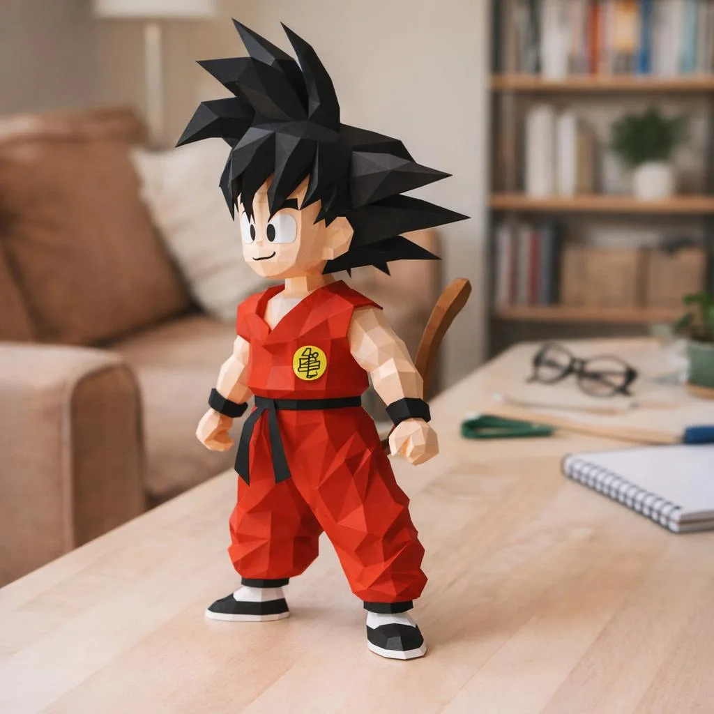 Papercraft bambino di Goku in origami