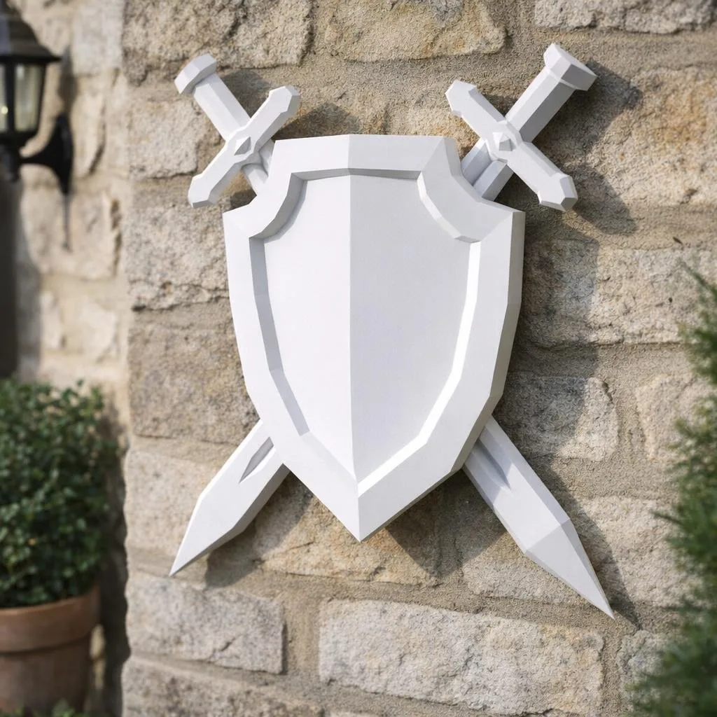 3D Origami Papercraft Sword and Shield
