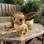 Papercraft d'Évoli Pokémon en origami 3D