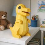 3D Origami Dinosaur Papercraft to Build
