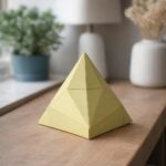 Origami pyramid installation papercraft