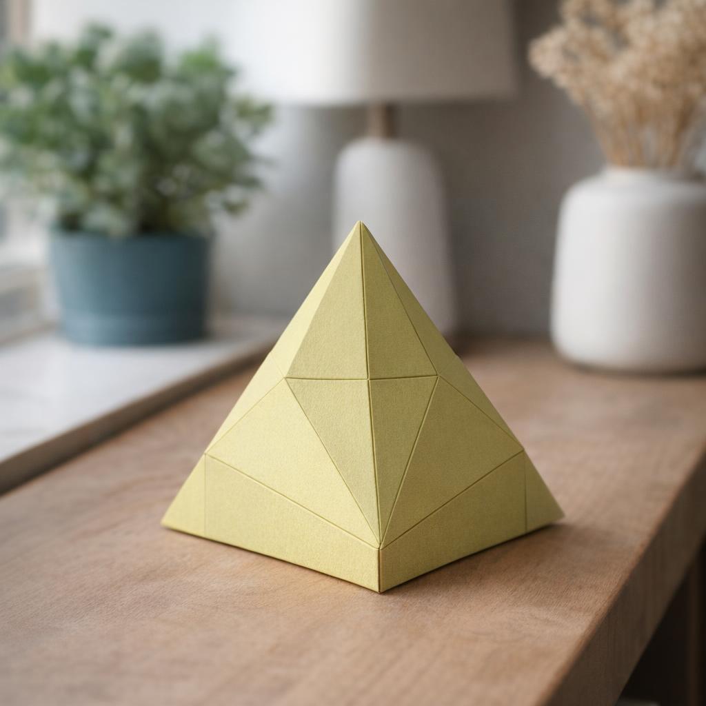 Papercraft d'installation pyramide en origami
