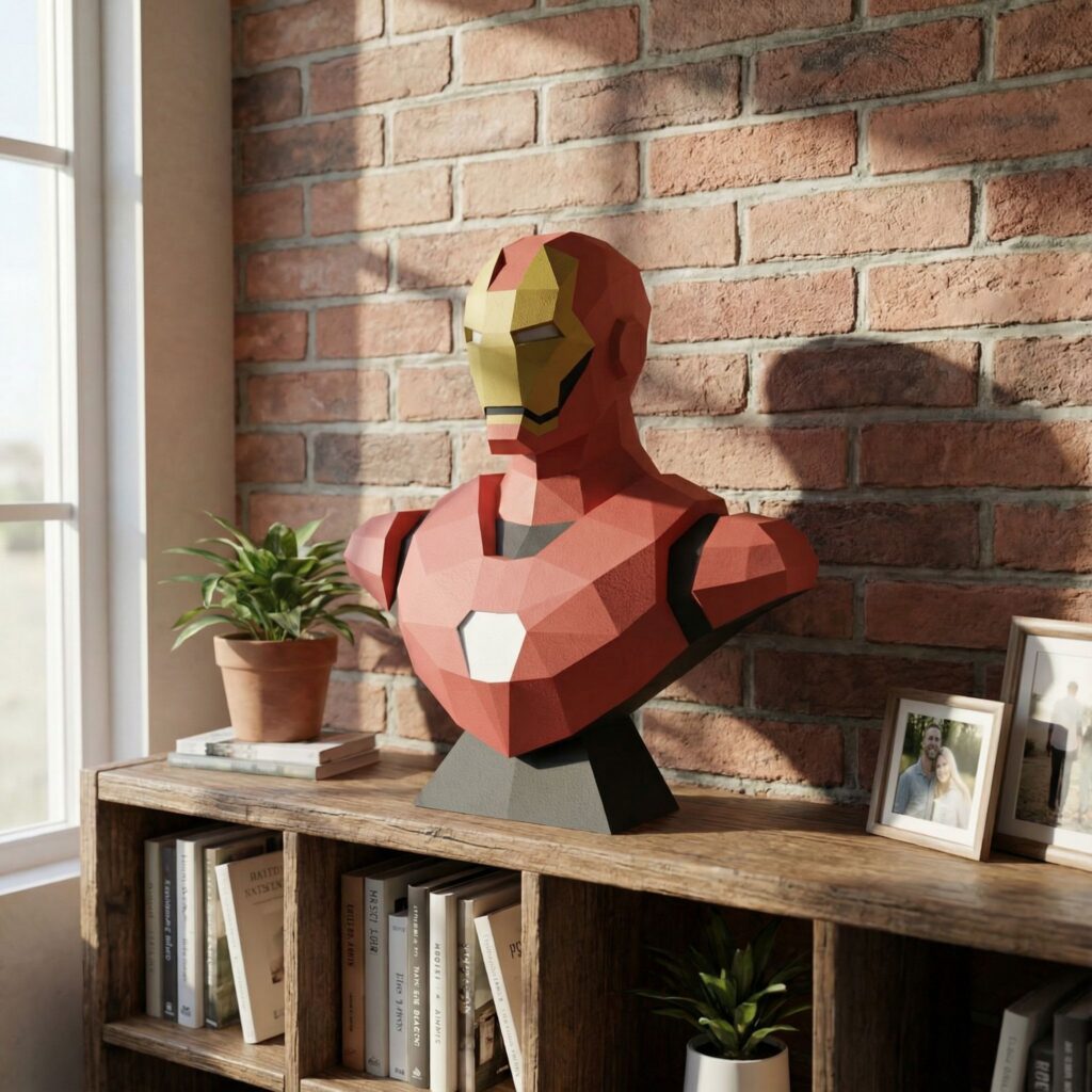 Papercraft d'Iron Man en origami 3D
