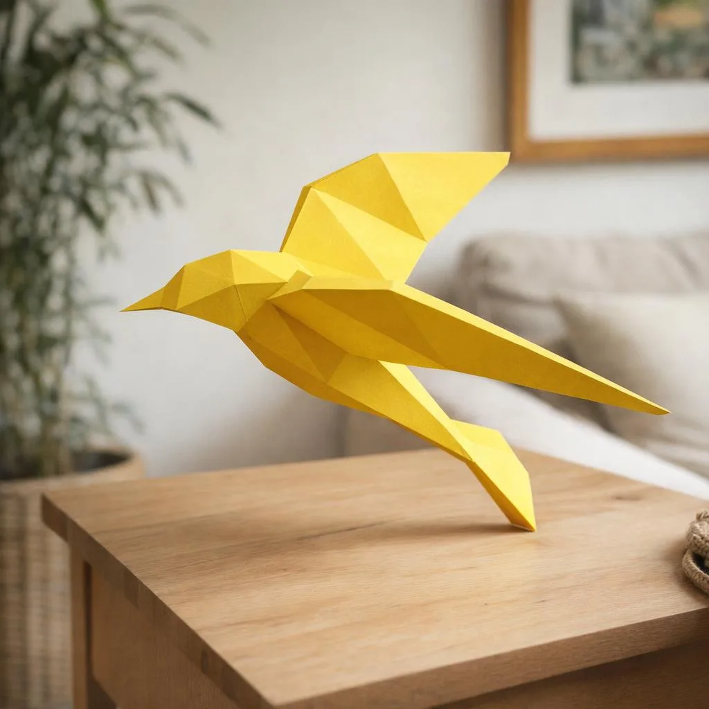 3D-Origami-Papier­vogel zum Selberbauen