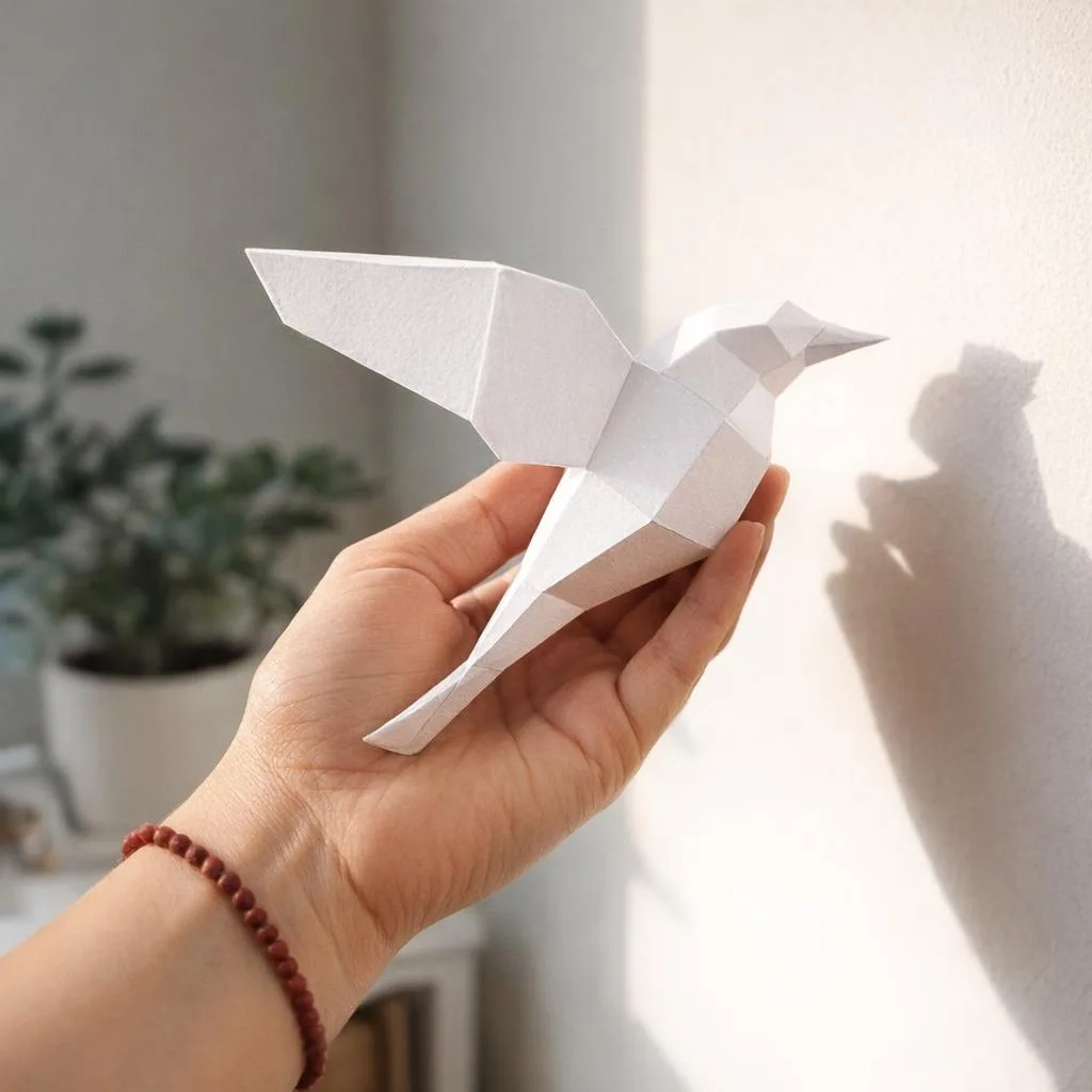 3D-Origami-Papercraft Vögel
