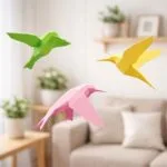 Papercraft d'oiseaux en origami 3D