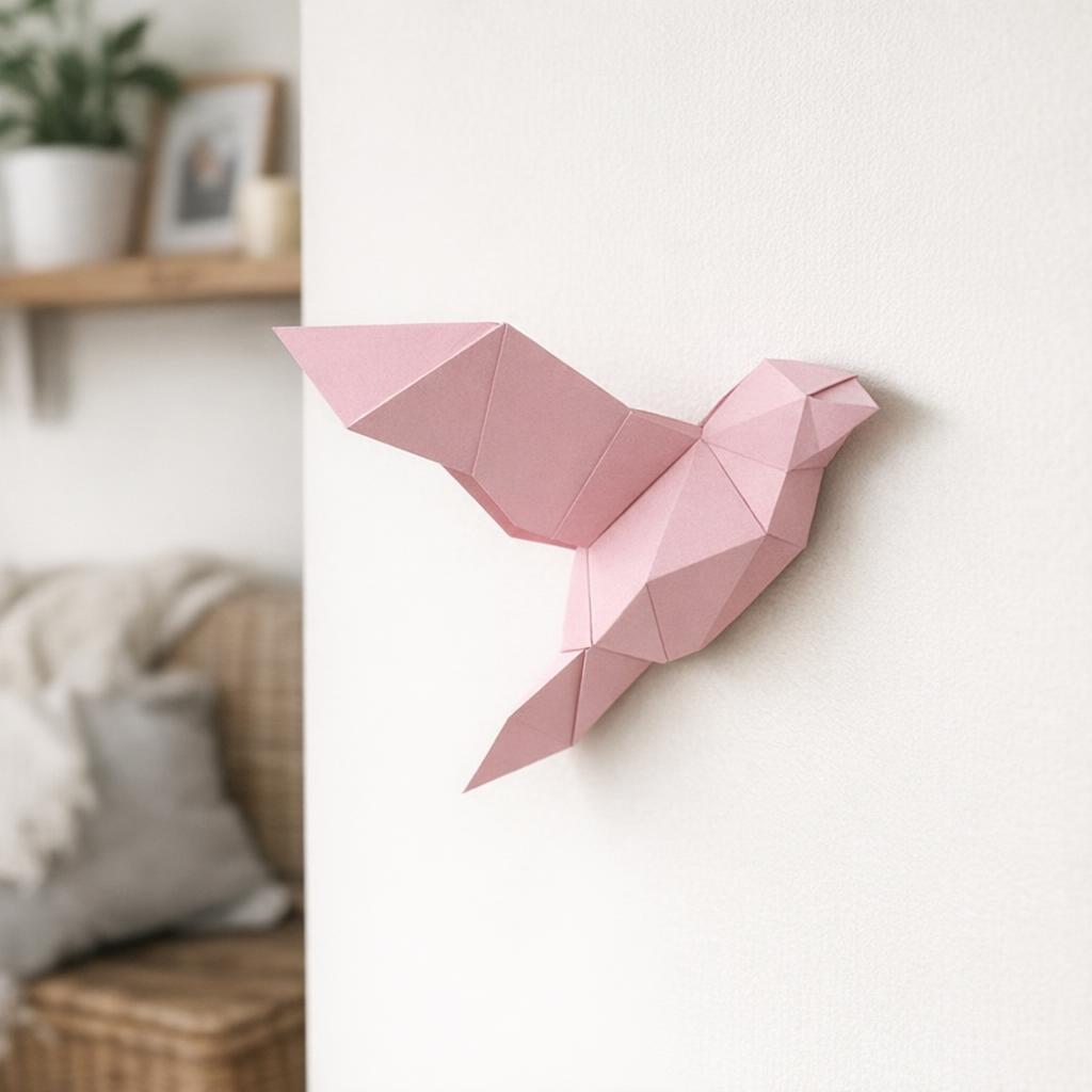 Papercraft d'oiseaux volants en origami 3D