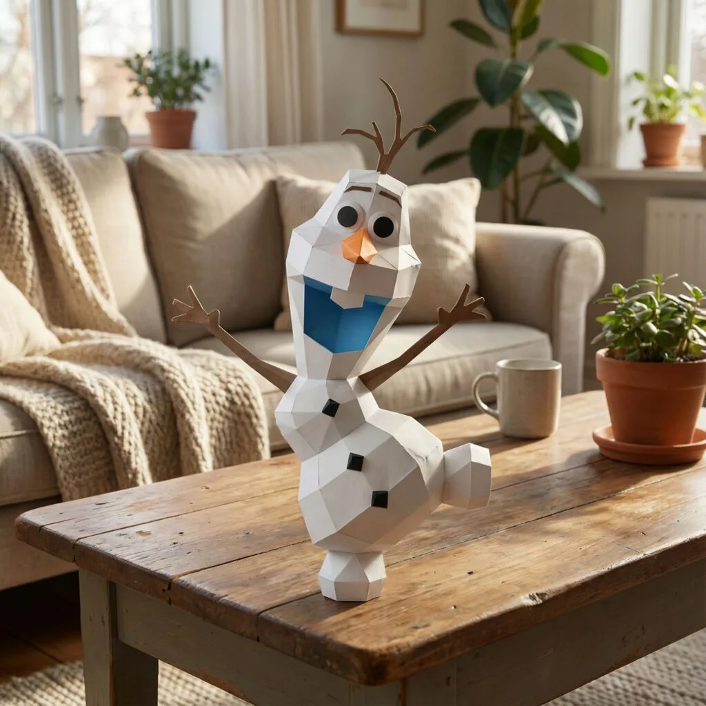 Olaf Papercraft als Origami