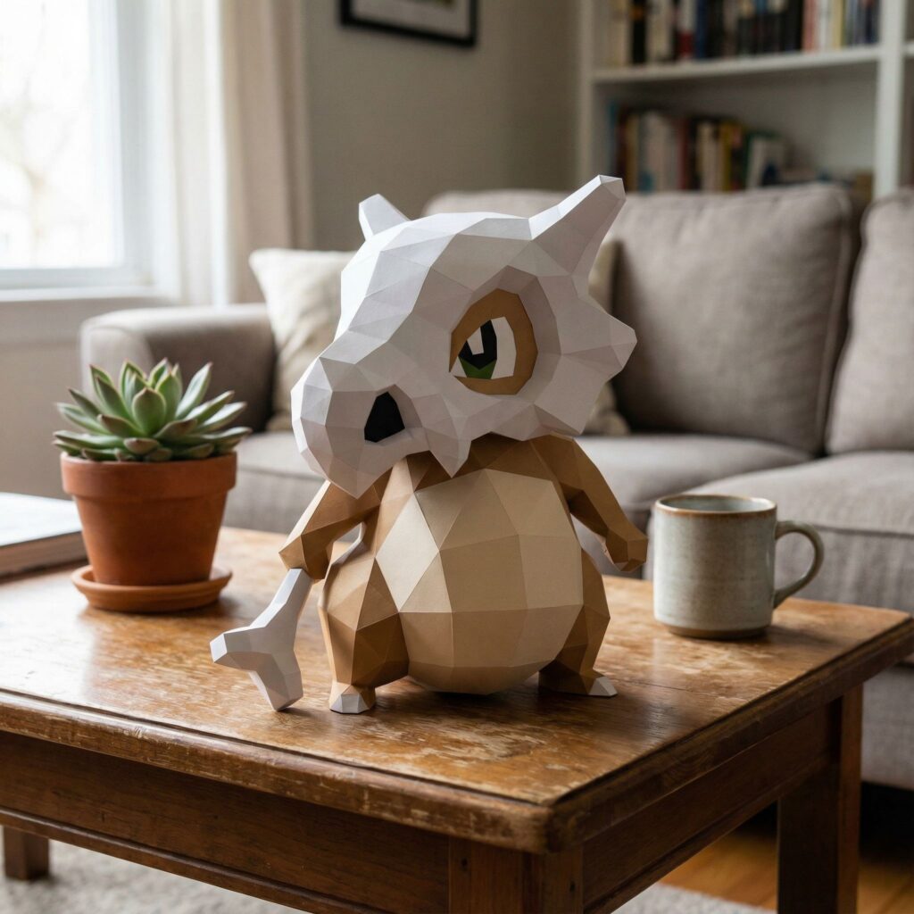Pokémon Cubone Papercraft aus Origami