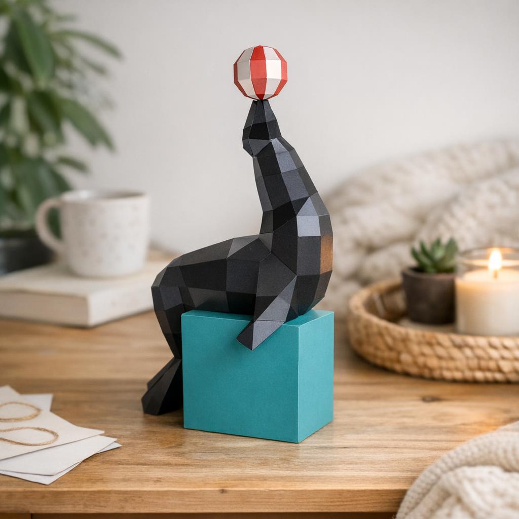 Papercraft tête de chihuahua murale en origami