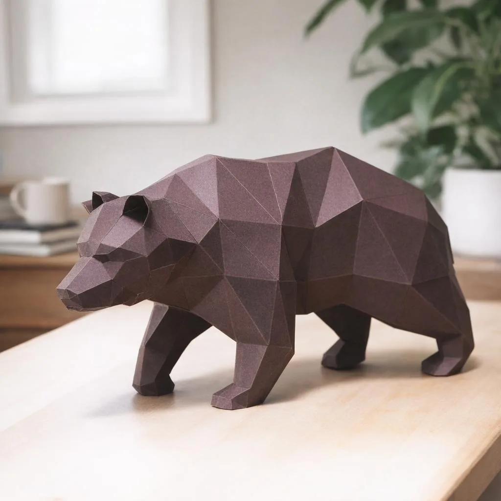 Papercraft Bär als 3D-Origami