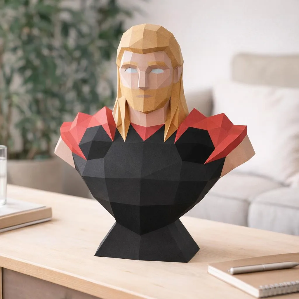 Papercraft buste de Spiderman en origami 3D