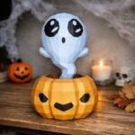 Papercraft Kürbisgeist zu Halloween, DIY 3D Papiermodell Origami