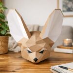 Papercraft fennec in origami 3D